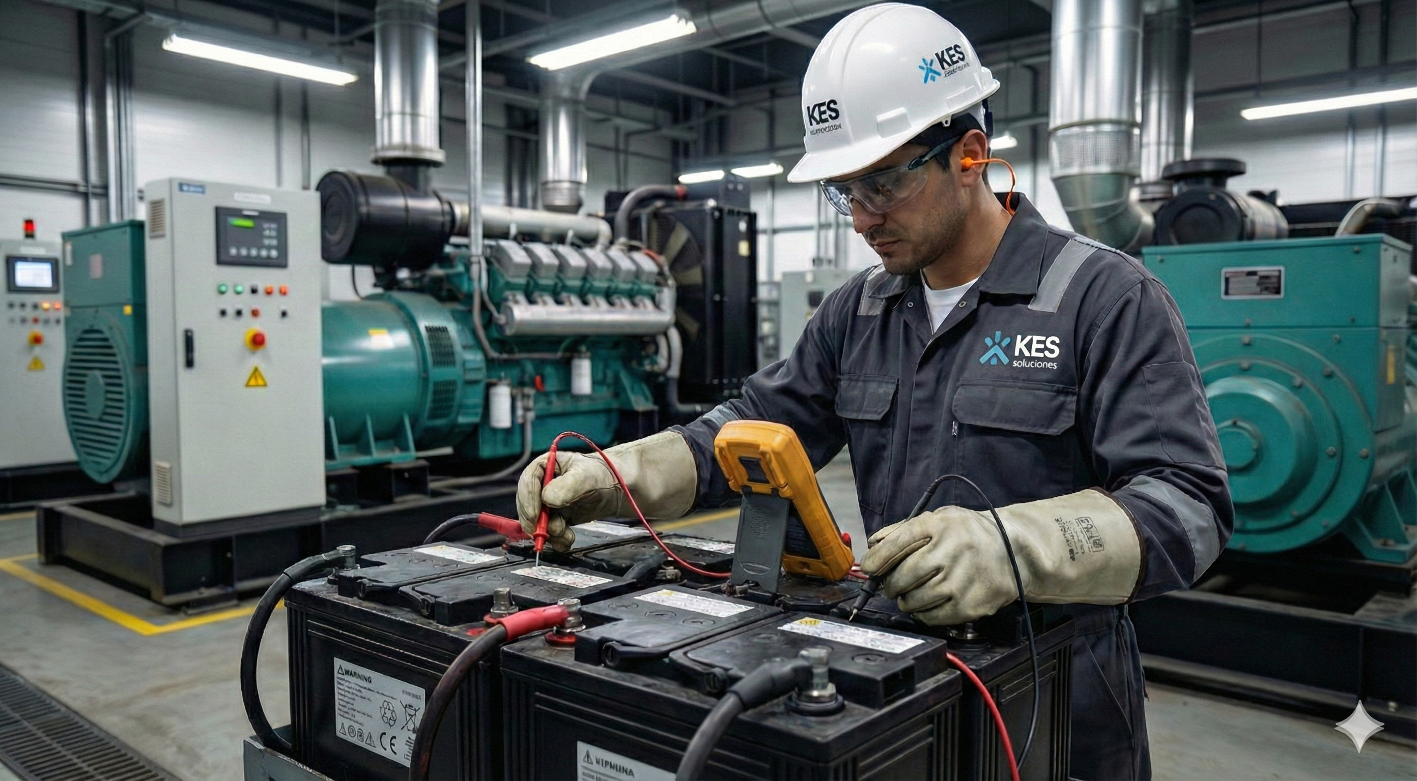 Mantenimiento de baterías en plantas eléctricas